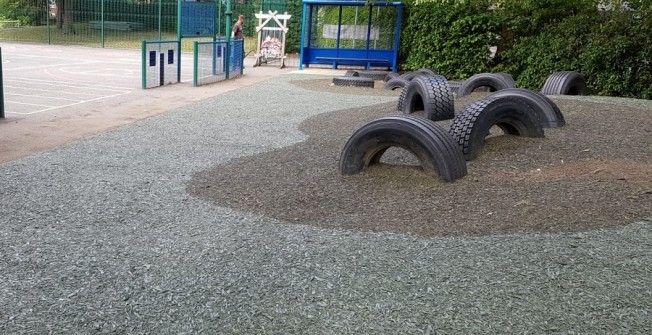 Bonded Rubber Mulch Playground in Merthyr Tydfil